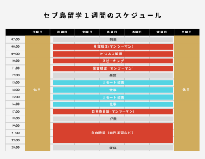 リモートプログラムサンプルスケジュール