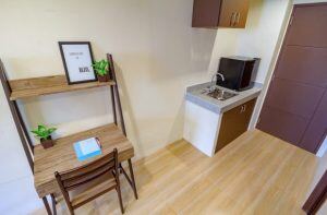 ミライズ留学のキッチン付きのお部屋